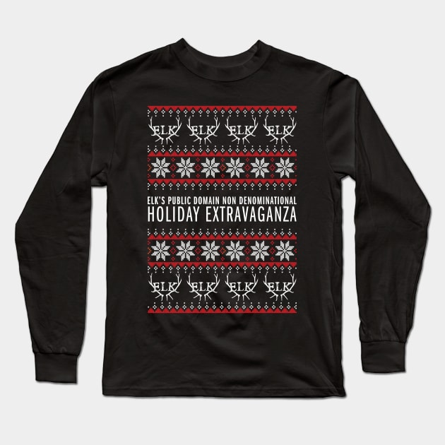 ELK's Non Denominational Public Domain Holiday Extravaganza Long Sleeve T-Shirt by 3YsMenMedia